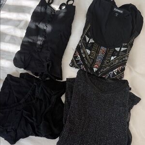 Express Black and Patterned Tops Collection